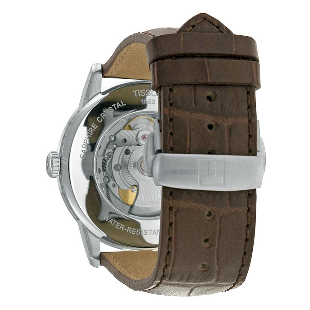  Shop Authentic Tissot Luxury Powermatic 80 Silver Dial Brown Leather Strap Watch For Men - T086.407.16.031.00 - Luxxuri