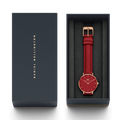  Shop Authentic Daniel Wellington Petite Suffolk Red Dial Red Leather Strap Watch For Women - DW00100404 - Luxxuri