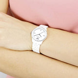  Shop Authentic Emporio Armani Ceramic White Dial White Ceramic Bracelet Watch For Women - AR1477 - Luxxuri