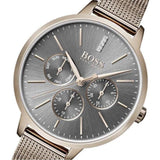  Shop Authentic Hugo Boss Symphony Grey Dial Gold Mesh Bracelet Watch for Women - 1502424 - Luxxuri