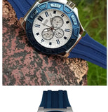  Shop Authentic Guess Force White Dial Blue Rubber Strap Watch For Men - W0674G4 - Luxxuri