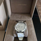  Shop Authentic Burberry The City Chronograph Silver Dial White Rubber Strap Watch for Men - BU9810 - Luxxuri