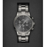  Shop Authentic Daniel Wellington Iconic Link Chronograph Grey Dial Grey Steel Strap Watch for Men - DW00100643 - Luxxuri
