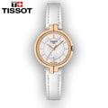 Shop Authentic Tissot T Lady Flamingo Mother of Pearl White Dial White Leather Strap Watch For Women - T094.210.26.111.01 - Luxxuri