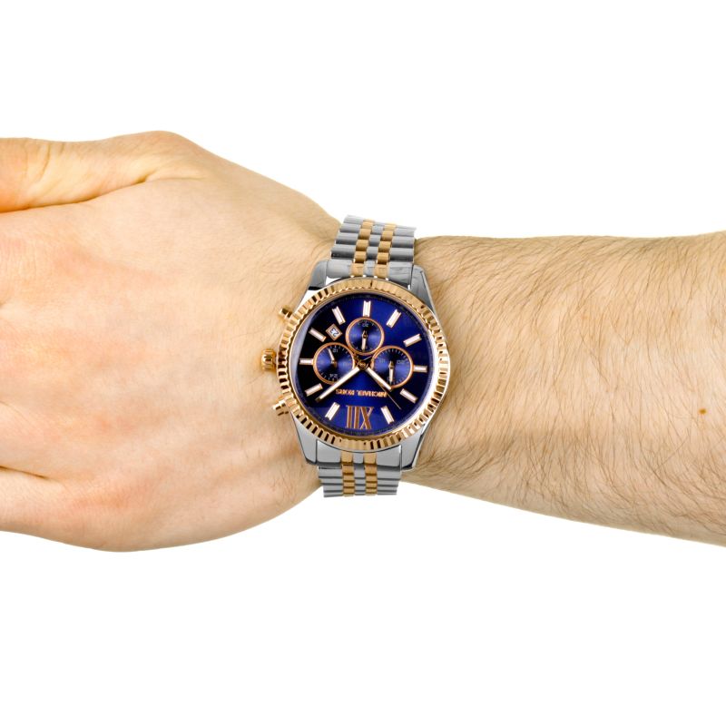  Shop Authentic Michael Kors Lexington Blue Dial Two Tone Steel Strap Watch for Men - MK8412 - Luxxuri