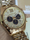  Shop Authentic Michael Kors Lexington Crystals Gold Dial Gold Steel Strap Watch for Men - MK8494 - Luxxuri