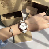  Shop Authentic Burberry The City Diamonds White Dial White Leather Strap Watch for Women - BU9130 - Luxxuri