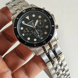  Shop Authentic Fossil FB-01 Chronograph Black Dial Silver Steel Strap Watch for Men - FS5837 - Luxxuri