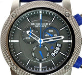  Shop Authentic Burberry Sports Chronograph Black Dial Blue Rubber Strap Watch for Men - BU7714 - Luxxuri