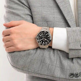  Shop Authentic Fossil FB-03 Chronograph Black Dial Silver Steel Strap Watch for Men - FS5725 - Luxxuri