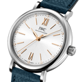  Shop Authentic IWC Portofino Automatic Silver Dial Blue Leather Strap Watch for Women - IW357411 - Luxxuri