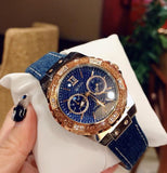  Shop Authentic Guess Limelight Quartz Analog Blue Dial Blue Denim Strap Watch For Women - W0775l10 - Luxxuri
