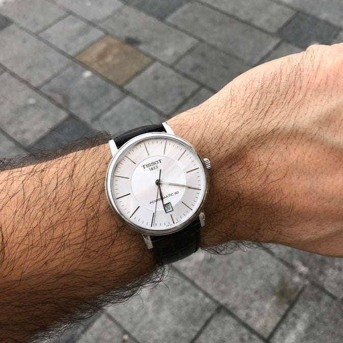  Shop Authentic Tissot T-Classic Powermatic 80 Silver Dial Brown Leather Strap Watch For Men - T122.407.16.031.00 - Luxxuri