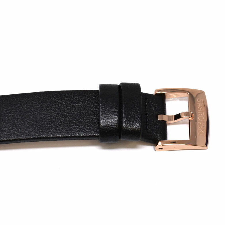  Shop Authentic Swarovski Uptown Black Dial Black Leather Strap Watch for Women - 5547710 - Luxxuri