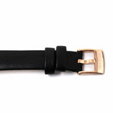  Shop Authentic Swarovski Crystal Flower Black Dial Black Leather Strap Watch for Women - 5552421 - Luxxuri