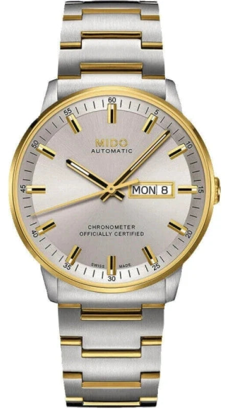  Shop Authentic Mido Commander II Automatic Chronometer Silver Dial Two Tone Steel Strap Watch For Men - M021.431.22.071.00 - Luxxuri