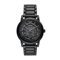  Shop Authentic Emporio Armani Meccanico Skeleton Black Dial Black Steel Strap Watch For Men - AR60045 - Luxxuri
