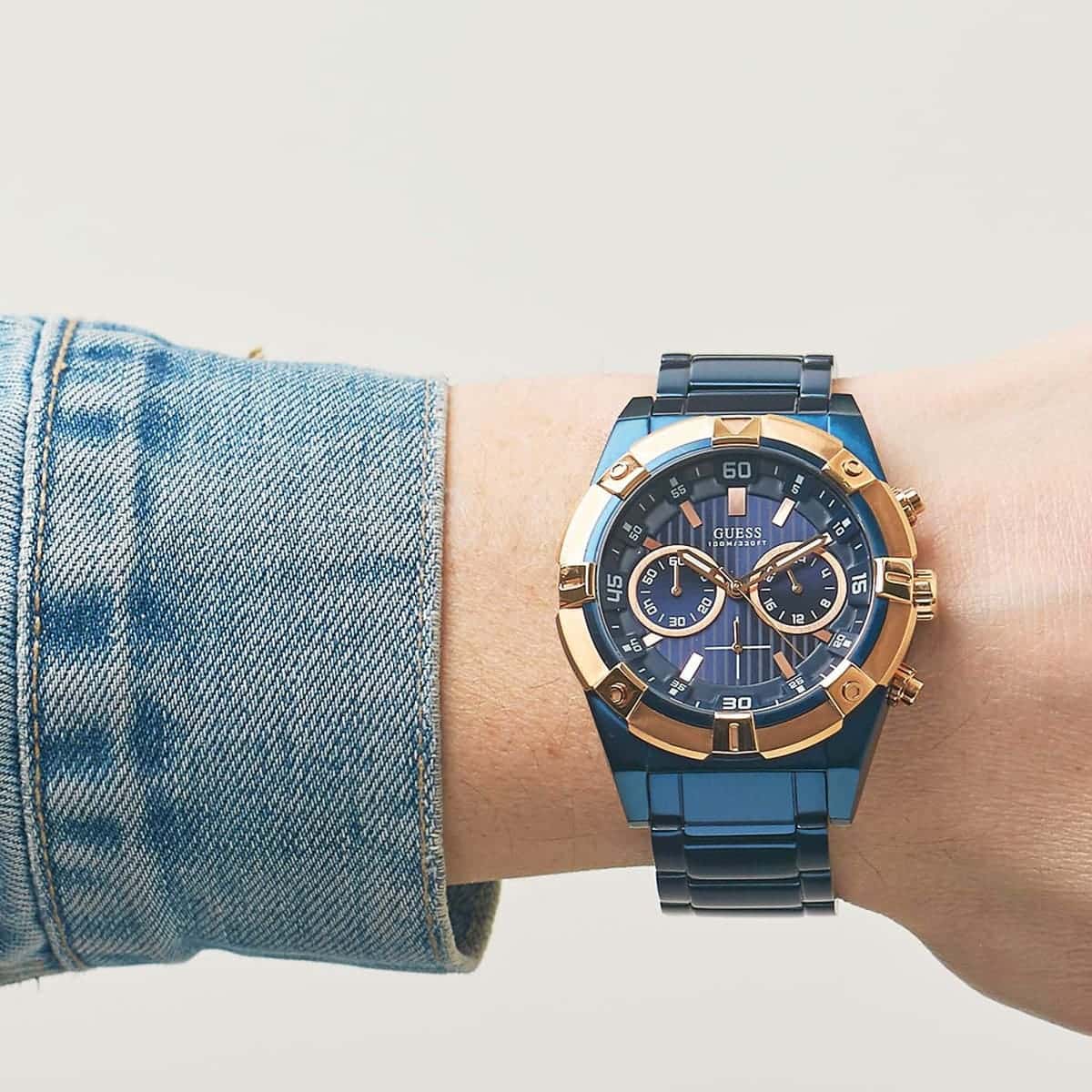  Shop Authentic Guess Jolt Analog Blue Dial Blue Steel Strap Watch for Men - W0377G4 - Luxxuri