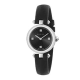  Shop Authentic Gucci Diamantissima Quartz Diamonds Black Dial Black Leather Strap Watch for Women - YA141506 - Luxxuri