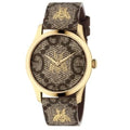  Shop Authentic Gucci G Timeless Brown Dial Brown Leather Strap Watch For Men - YA1264068 - Luxxuri