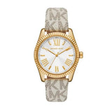  Shop Authentic Michael Kors Lexington Analog Silver Dial White Leather Strap Watch For Women - MK4746 - Luxxuri