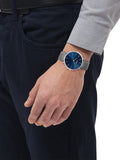  Shop Authentic Hugo Boss Horizon Blue Dial Grey Leather Strap Watch for Men - 1513539 - Luxxuri