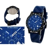  Shop Authentic Burberry The City Sport Chronograph Black Dial Blue Rubber Strap Watch For Men - BU9807 - Luxxuri