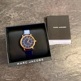 Shop Authentic Marc Jacobs Roxy Navy Blue Dial Navy Blue Leather Strap Watch for Women - MJ1539 - Luxxuri