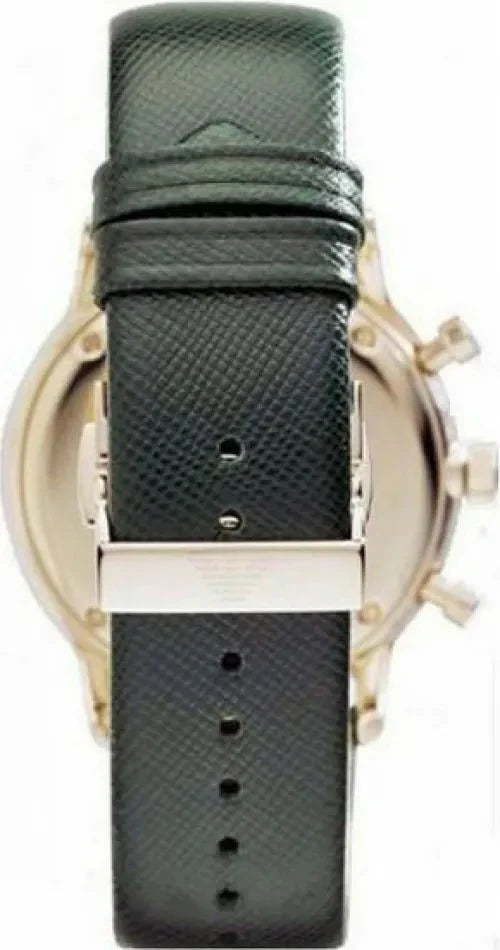  Shop Authentic Emporio Armani Chronograph Champagne Dial Green Leather Strap Watch For Men - AR1722 - Luxxuri