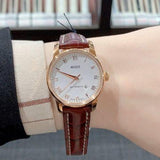  Shop Authentic Mido Baroncelli III Automatic White Dial Brown Leather Strap Watch For Women - M7600.3.26.8 - Luxxuri