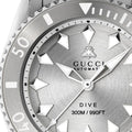  Shop Authentic Gucci Dive Automatic Silver Dial Silver Steel Strap Watch for Men - YA136354 - Luxxuri