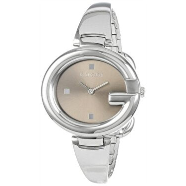  Shop Authentic Gucci Guccissima Brown Dial Silver Steel Strap Watch For Women - YA134302 - Luxxuri