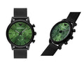  Shop Authentic Emporio Armani Luigi Chronograph Green Dial Black Mesh Bracelet Watch For Men - AR11470 - Luxxuri