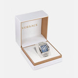  Shop Authentic Versace Dominus Chronograph Blue Dial Silver Steel Strap Watch For Men - VE6H00423 - Luxxuri