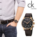  Shop Authentic Calvin Klein City Chronograph Grey Dial Brown Leather Strap Watch for Men - K2G276G3 - Luxxuri
