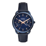  Shop Authentic Fossil Tailor Blue Dial Blue Leather Strap Watch for Women - ES4092 - Luxxuri