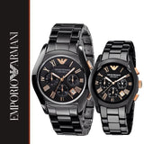  Shop Authentic Emporio Armani Chronograph Black Ceramic Stainless Steel Dial Watch For Women - AR1411 - Luxxuri
