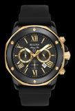  Shop Authentic Bulova Marine Star Chronograph Black Dial Black Rubber Strap Watch for Men - 98B278 - Luxxuri