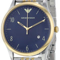  Shop Authentic Emporio Armani Classic Quartz Blue Dial Two Tone Steel Strap Watch For Men - AR1868 - Luxxuri