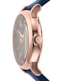  Shop Authentic Emporio Armani Meccanico Automatic Blue Dial Blue Leather Strap Watch For Men - AR60050 - Luxxuri