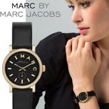  Shop Authentic Marc Jacobs Baker Black Dial Black Leather Strap Watch for Women - MBM1273 - Luxxuri