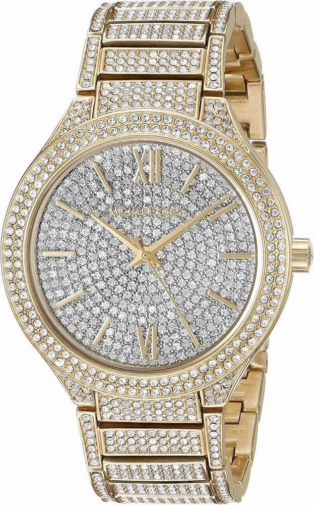  Shop Authentic Michael Kors Kerry Crystals Gold Dial Gold Steel Strap Watch For Women - MK3360 - Luxxuri