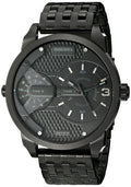  Shop Authentic Diesel Mini Daddy Dual Time Black Dial Black Stainless Steel Strap Watch For Men - DZ7316 - Luxxuri