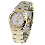  Shop Authentic Omega Constellation Diamonds Mother of Pearl Dial Two Tone Steel Strap Watch for Women - 123.25.27.60.55.006 - Luxxuri