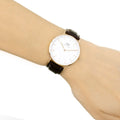  Shop Authentic Daniel Wellington Classic York White Dial Brown Leather Strap Watch For Women - DW00100038 - Luxxuri