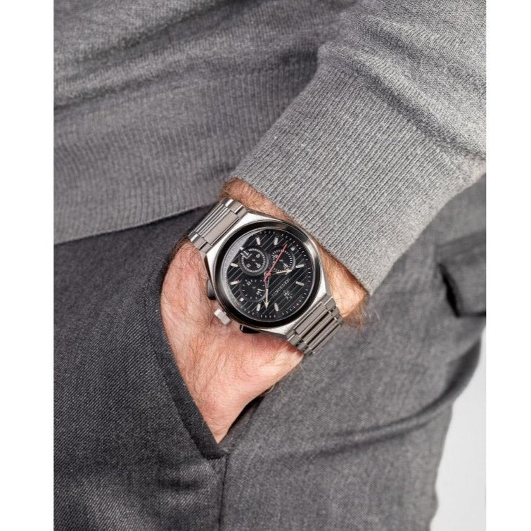  Shop Authentic Maserati Triconic Chronograph Black Dial Silver Steel Strap Watch For Men - R8873639002 - Luxxuri