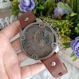  Shop Authentic Diesel Little Daddy SBA Small Sized Grey Dial Brown Leather Strap Watch For Men - DZ7258 - Luxxuri