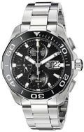  Shop Authentic Tag Heuer Aquaracer Calibre 16 Day-Date Black Dial Silver Steel Strap Watch for Men - CAY211A.BA0927 - Luxxuri