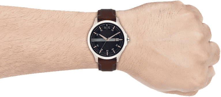  Shop Authentic Armani Exchange Hampton Chronograph Blue Dial Brown Leather Strap Watch For Men - AX2133 - Luxxuri