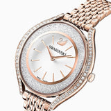  Shop Authentic Swarovski Crystalline Aura Silver Dial Rose Gold Steel Strap Watch for Women - 5519459 - Luxxuri